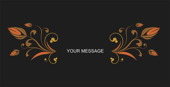 vecteur série - plante ou fleur pour message