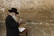 The prays in western wall in Jerusalem