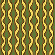 Wavy retro design in greens and browns