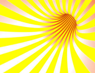Poster - 3D render of sunrays emerging from a tunnel