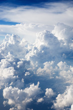 A Dramatic Cloudscape Background With Cumulus Clouds