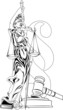 Lady Justice and paragraph, vector