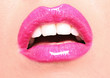 canvas print picture - Pink Lips