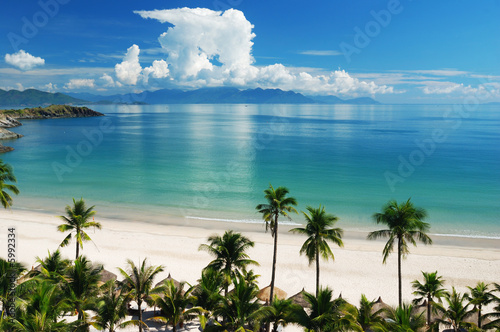 Motiv-Rollo - Beach Scene, Tropics, Pacific ocean (von haveseen)