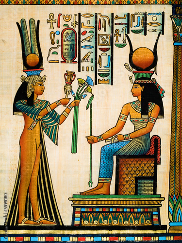 bedruckte Baumwollstoffe - Egyptian papyrus (von Jose Ignacio Soto)
