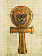 canvas print picture Ankh, egyptian papyrus
