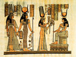 Leinwandbild Motiv Egyptian papyrus, Pharaon offering