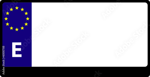 Nummernschild Kennzeichen Spanien Stock Vector Adobe Stock