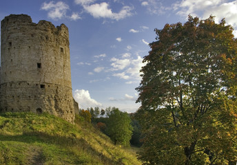 Canvas Print - castle and fall beginning