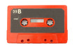 close-up of a music cassette