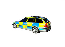 English Police Car On A Coll