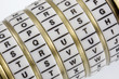 Word TRUTH set as a keyword in a combination puzzle box, Cryptex