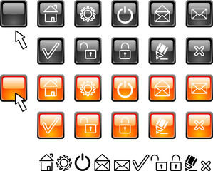 Poster - Set of web icons.