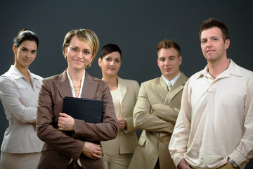 Poster - Businesswoman and team