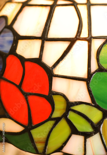 Naklejka na kafelki Fragment of beautiful stained-glass window