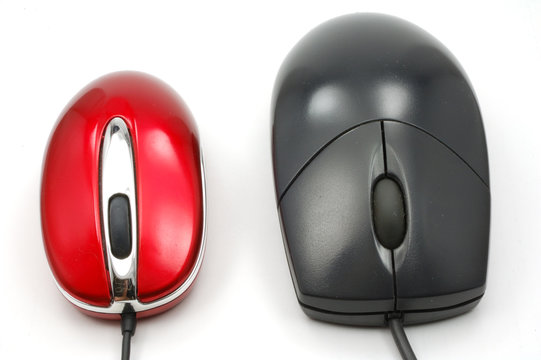 small red and big black mose