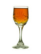 Backlit sherry in cut crystal glass