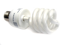Self-ballasted Fluorescent Economical Lamp With White Background