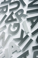 Stylish Letters Cut Out Of Polished Steel