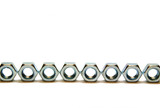 Fototapeta Dziecięca - Eight screw-nuts isolated, close up, macro, steel