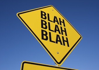 Wall Mural - Blah, Blah, Blah road sign 