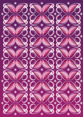 Poster - vector file of floral textile pattern design