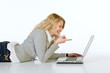 © Frank Eckgold - Hübsche Frau mit Laptop