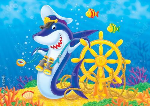 Jalousie-Rollo - Captain Shark (von Alexey Bannykh)
