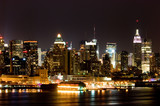 Fototapeta  - View of Manhattan West side from New Jersey side of Hudson