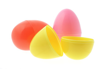 Easter Eggs on White Background