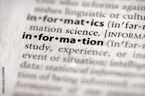Fotografía "information". Many more word photos for you in my portfolio....