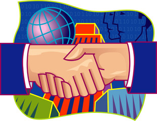 Shaking hands vector illustration