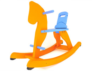 isolated rocking horse - Toy for child