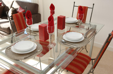 Elegant laid dining table