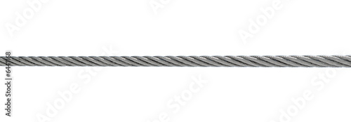 Fotografía steel cable isolated on white
