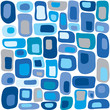 Retro squares in blue tones