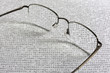 Reading glasses against meaningless text - computer gibberish