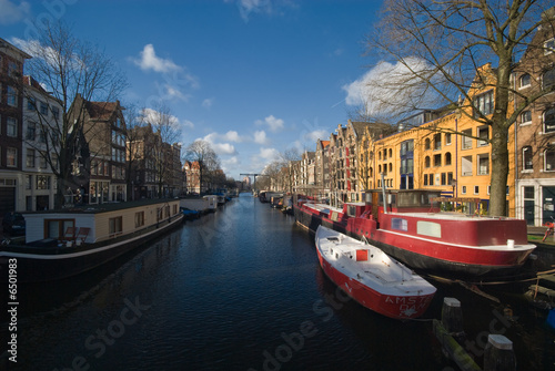 Plakat kanał w Amsterdamie