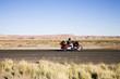 canvas print picture - Biker on highway Arizona USA