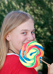 girl with lollipop