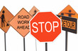 Road construction signs