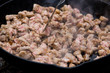 © Jeff Schultes - Frying Stew Meat In Iron Skillet