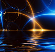 Leinwanddruck Bild Dance of Lights in the dark, fractal 02FX3w