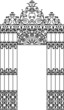 vector image of a wrought iron gate