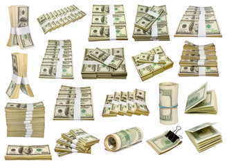 Wall Mural - US dollars set