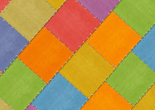 Background - Tailored Slices Of A Fabric In Style Patchwork