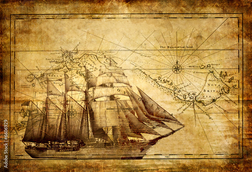 Naklejka ścienna adventures stories - vintage background