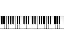 Vectorial Piano Keyboard Representation Isolated Over White