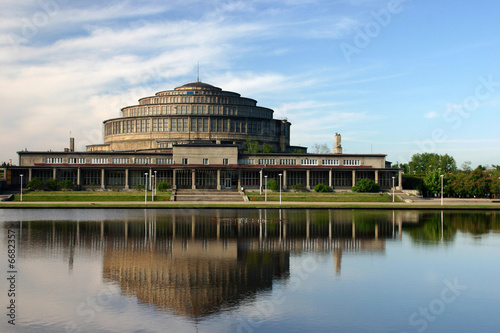 Obraz w ramie People's Hall in Wroclaw, Poland. Early morning.