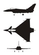 silhouette illustration of jet-fighter EF2000